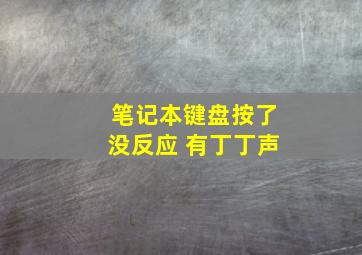 笔记本键盘按了没反应 有丁丁声